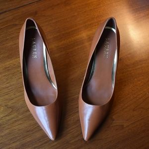 Ralph Lauren Brown Leather Heels